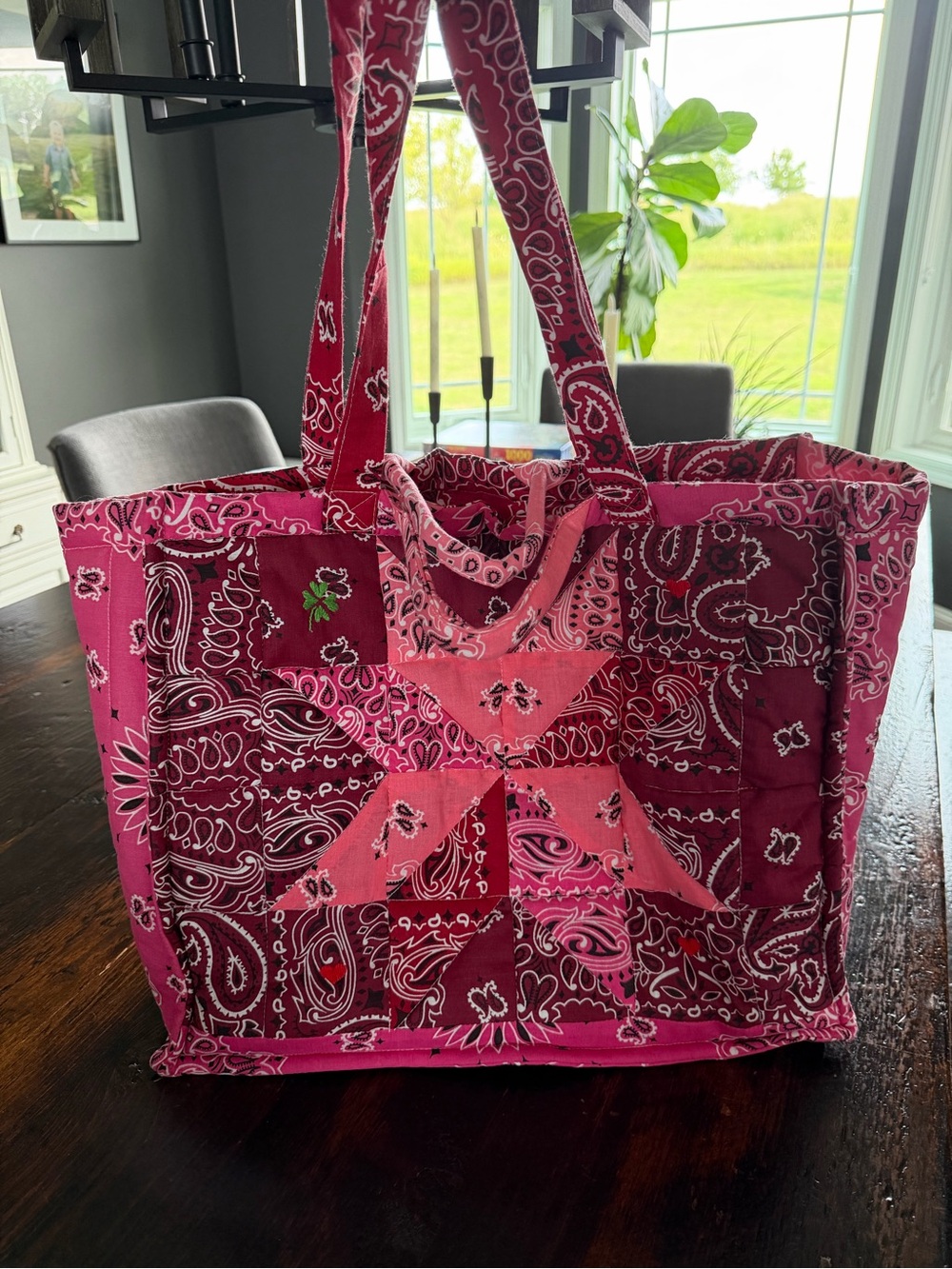 Call it by your name maxi patchwork tote bag